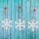 New Year's suspension "Snowflake", (set of 3 pcs.)