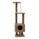 Complex for cats with a claw, with a house and 2 shelves, 37 x 37 x 120 cm, beige