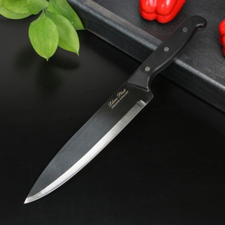 Kitchen knife "Classic", chef, blade 19 cm, black plastic handle