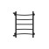 Water towel "Sanprise" Classic P5, 500x600 mm, side connector, black matte