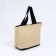 Bag-tout on lightning, beige color/black