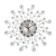 Watching clock, series: openwork, "leaves and flowers", smooth move, d-59 cm, dial 22 cm