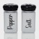 Set for spices on the Classic stand, 2 items: Solonka 150 ml, List of 150 ml