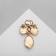 Brooch "Flower" double, white-blue color in gold