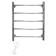 Domoterm electric heated towel rail "Aurora" 109-5, 500 x 710 mm, 5 crossbars, left