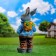 Garden figure "Bunny with carrots and backpack" 43cm