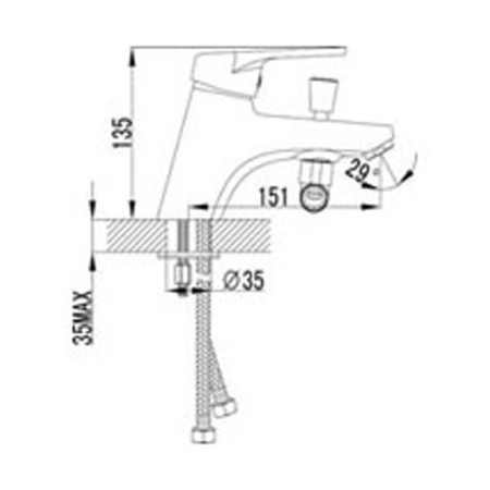 Mixer on board the bathtub Lemark Luna LM4115C-1