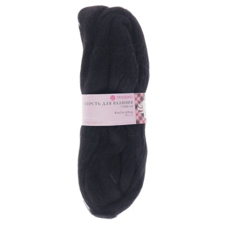 Fasting wool 100% thin wool 50g (02-black)