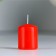 Set of candles - cylinders, 4x5 cm, set 2 pcs, red