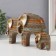 Souvenir Polystone "Family Elephants. African patterns" Mokko 7x5x15 cm