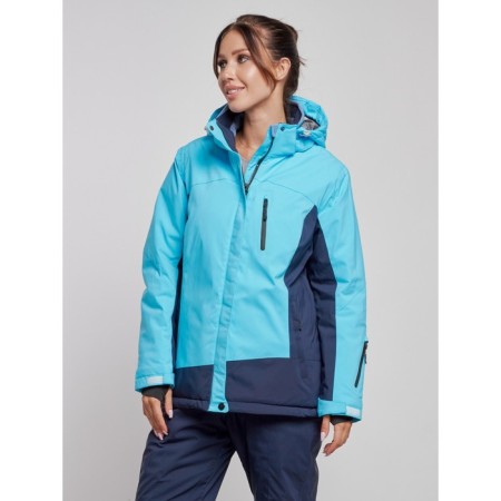 Ski jacket female winter, size 52, blue color-2