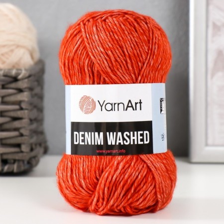 Yarn "Denim Washed" 20% acrylic 80% cotton 130m/50g (915 terracotta)
