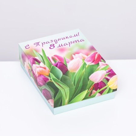Gift box team "Tulips" 16.5 x 12.5 x 5.2 cm-1