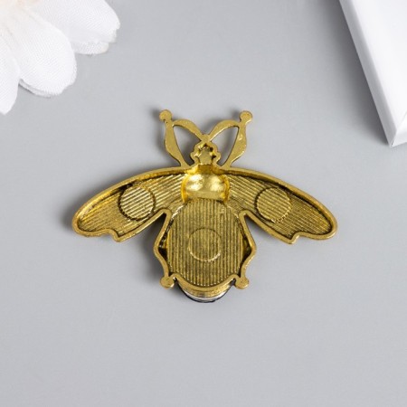 Decor for creativity metal, rhinestones "fly" gold set 2 pcs 3.5x4.7 cm-3