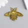 Decor for creativity metal, rhinestones "fly" gold set 2 pcs 3.5x4.7 cm