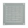 Ventilation grate Zein Lux RM1212C, 125 x 125 mm, with a grid, metal, gray