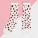 Women's socks kaftan "hearts" size 36-39 (23-25 ​​cm), white