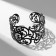 Bracelet Metal "Karka" Fest lady, pattern, black color, 6 cm