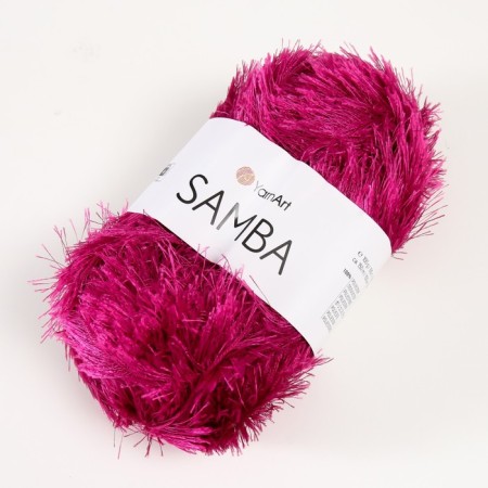 Samba yarn 100% polyester 150m/100g (2014 bright fuchsia)-1