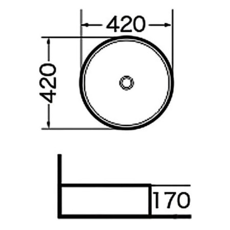 Grossman GR-3014 sink, round, D = 420 mm, white-3
