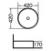 Grossman GR-3014 sink, round, D = 420 mm, white