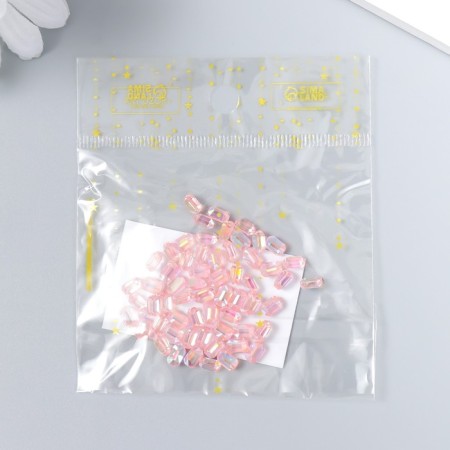 Decor for creativity Plastic "Executed Crystal" set of 60 pcs red 0.8x0.6 cm-3