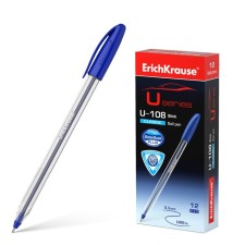 Ballic handle Erichkrause U-108 Classic Stick, Node 1.0 mm, blue ink