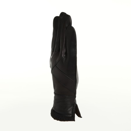 Female gloves, size l, with insulation, black color-1