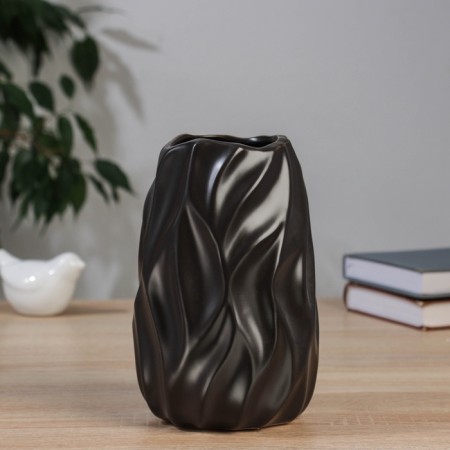 VAZA Ceramics Table "Grayem" D-7 cm, 17.5x10 cm, black-1