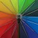 Umbrella - a semiautomatic “rainbow mood” cane, Eponge, 16 spokes, r = 48 cm, multi -colored