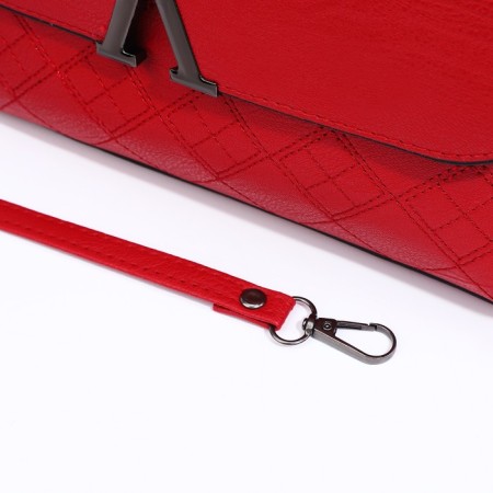 Magneta bag bag, long belt, red color-5