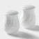 Set for spices ceramic "esthete. Gerda ", 2 subjects: Solonka, List, White Color