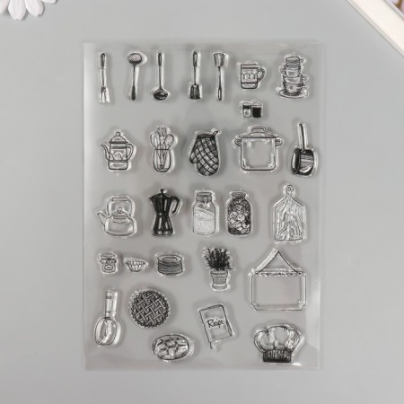 Stamp for creativity Silicon "Cook" 14.5x20 cm