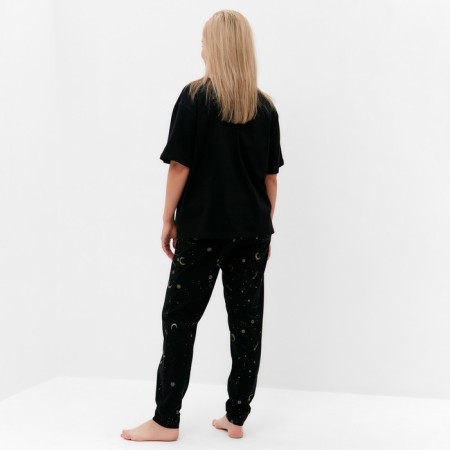 Female set (T -shirt/pants), black color, size 48-3