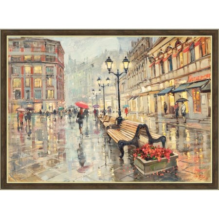 Reproduction of the picture "Kuznetsk bridge", 50x70, frame (45-1311)