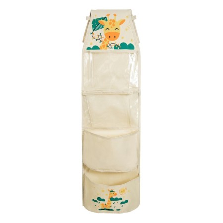 Pockets in the kindergarten "Giraffe", for a children's cabinet, 83x24 cm, beige-3