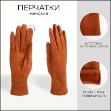 Gloves are female, dimensionless, without insulation, brown color