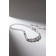Set 2 objects: earrings, beads "pearl thread", white color in silver, 45 cm