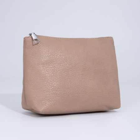 Bag Women's Tout on the button, a lightning cosmetic bag, beige color-6