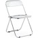 Fold plastic stool, metal/plastic, transparent 43x46x81 cm