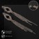 Hanging earrings with Hollywood rhinestones with threads, white color in gold, 13.5 cm
