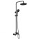 Shower system FMARK FS8435H, tropical shower, shower set, mixer, black