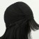 Artificial wig, with a bang, imitation of the skin, 30 cm, 160 gr, black color (#SHT3)