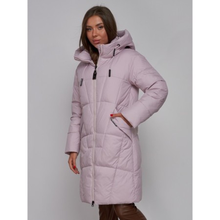 Coat insulated winter female, size 46, purple color-7