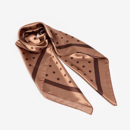 Women's handkerchief minku in peas pr 90*90 cm, color in brown