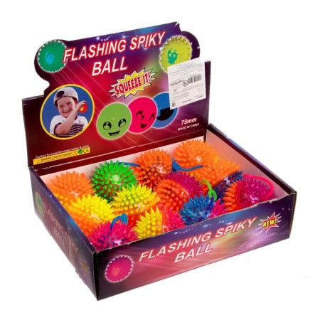 The ball "Hedgehog", light, with a squeak of 7.5 cm, Mix color-3