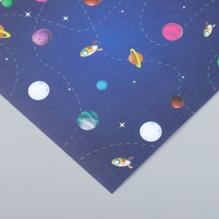 Scrapbooking "Traveling into space" density 180 g 15.5x17 cm-2