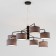 Suspended chandelier Citilux "Form" CL428281, 82x82x45 cm, 8x60W, E27, brown color
