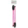 Bulavs for rhythmic gymnastics inserted Grace Dance, 41 cm, black/pink color