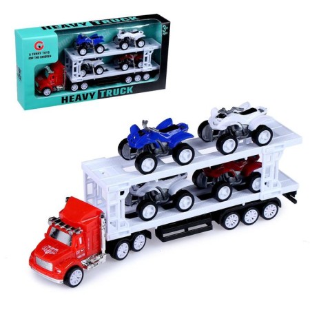 Inertial “Avtovos” truck, with 4 ATVs, mix